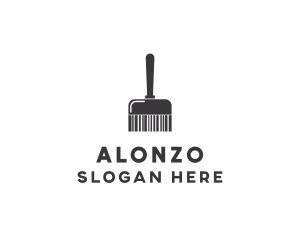 Clean Barcode Brush logo design