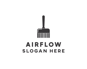 Clean Barcode Brush logo design