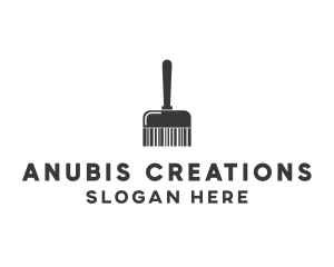 Clean Barcode Brush logo design