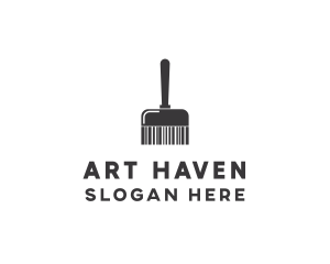 Clean Barcode Brush logo design