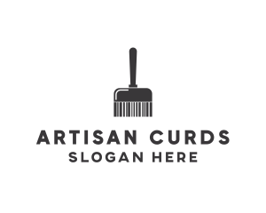 Clean Barcode Brush logo design