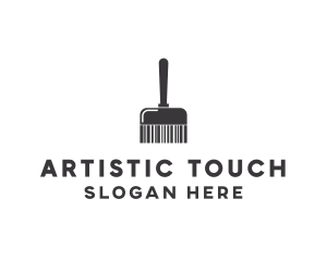 Clean Barcode Brush logo design