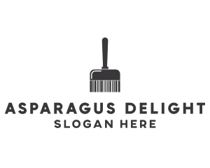 Clean Barcode Brush logo design