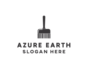 Clean Barcode Brush logo design