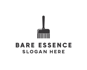 Clean Barcode Brush logo design