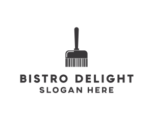 Clean Barcode Brush logo design