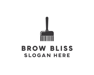 Clean Barcode Brush logo design