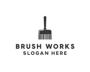 Brush - Clean Barcode Brush logo design