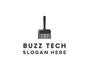 Clean Barcode Brush logo design