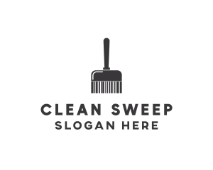 Sweeper - Clean Barcode Brush logo design