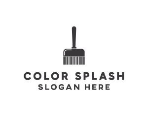 Clean Barcode Brush logo design