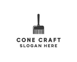 Clean Barcode Brush logo design