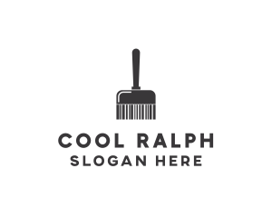 Clean Barcode Brush logo design