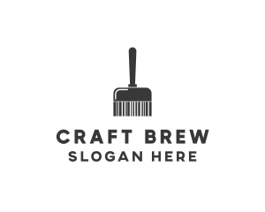 Clean Barcode Brush logo design