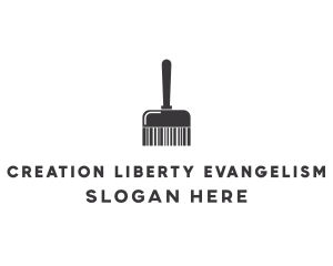 Clean Barcode Brush logo design