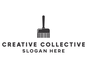 Clean Barcode Brush logo design