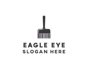 Clean Barcode Brush logo design