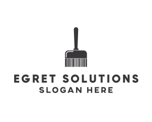 Clean Barcode Brush logo design