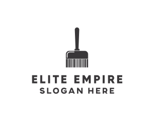 Clean Barcode Brush logo design