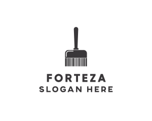 Clean Barcode Brush logo design