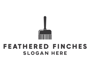 Clean Barcode Brush logo design