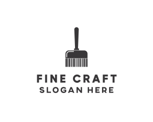 Clean Barcode Brush logo design