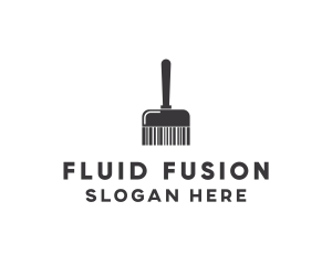 Clean Barcode Brush logo design