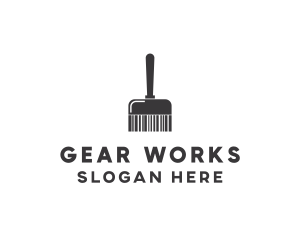 Clean Barcode Brush logo design