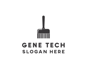 Clean Barcode Brush logo design