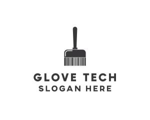 Clean Barcode Brush logo design