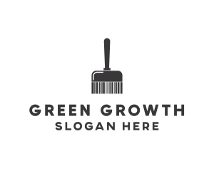 Clean Barcode Brush logo design