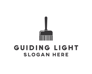 Clean Barcode Brush logo design