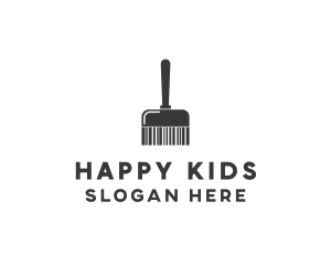 Clean Barcode Brush logo design