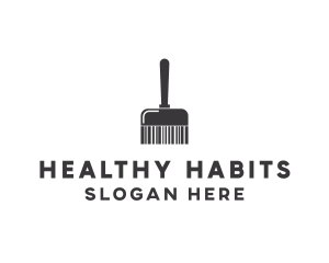 Clean Barcode Brush logo design