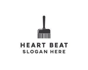 Clean Barcode Brush logo design