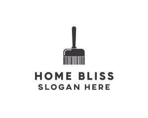 Clean Barcode Brush logo design