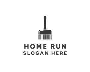 Clean Barcode Brush logo design