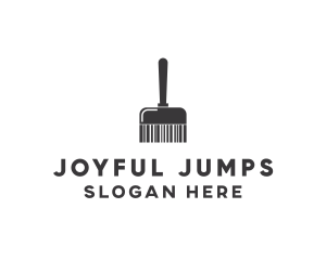 Clean Barcode Brush logo design