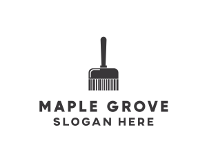 Clean Barcode Brush logo design