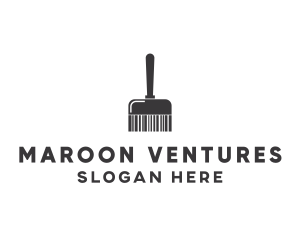 Clean Barcode Brush logo design