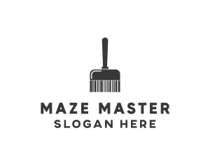 Clean Barcode Brush logo design