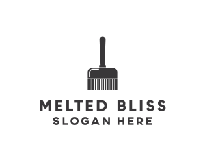 Clean Barcode Brush logo design