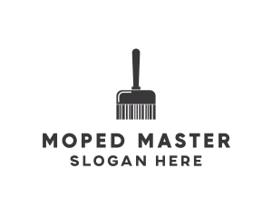 Clean Barcode Brush logo design