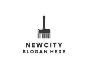 Clean Barcode Brush logo design