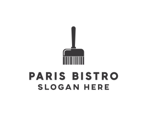 Clean Barcode Brush logo design