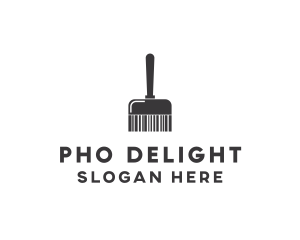 Clean Barcode Brush logo design