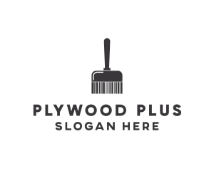 Clean Barcode Brush logo design