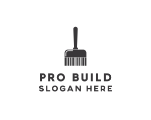 Clean Barcode Brush logo design