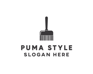 Clean Barcode Brush logo design