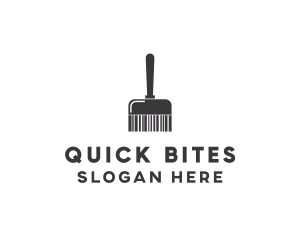 Clean Barcode Brush logo design